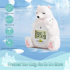 Baby Bath Thermometer for Infants,Cute Polar Bear Digital Bath Thermometer for Baby,Room&Water Temperature Toy