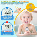 Baby Bath Thermometer Duck – Color-Changing Infant Bathtub Thermometer with Auto Temperature Alert, Waterproof Floating Toy for Newborns & Toddlers