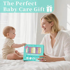 VOOVA & MOVAS 6 Pack 100% Cotton Baby Washcloths | 12x12 Inches | Highly Absorbent | Ultra-Soft Newborn Towels | Perfect Set |Dino & Ivory Colors