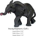 FUNSHOWCASE African Jungle Animals Toy Elephants Figure Realistic Plastic Figurine Playset Lot 3-Piece