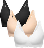 Angelhood Nursing Bras for Breastfeeding Ultra Comfort Seamless Maternity Bra Pack Wireless Pregnancy Bralette Bra Extender