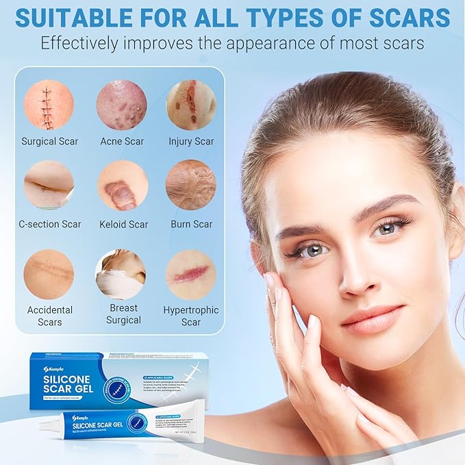Silicone Scar Gel, Scar Cream, Advanced Scar Stick for Surgical Scars, Stretch Marks, Keloid Bump Removal, Old and New Scars 0.70oz (20g)