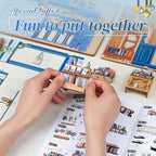 CUTEBEE Book Nook Kit - DIY Miniature House Dollhouse Kit for Adults and Teens, Booknook Tiny House Bookshelf Decor 3D Wooden Puzzle, Gifts for Family, Friends (Literature Bookstore)