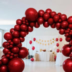 140pcs Burgundy Round Balloons Different Sizes 18 12 10 5 Inch Latex Balloons for Arch Decoration Party Balloon Kit for Graduation Birthday Party Wedding Balloon Baby Shower Decoration