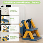 Toilet Seat, Potty Training Seat for Toddler, Upgraded 2-in-1 Potty Toilet Training for Boys and Girls,Waterproof Cushioned Mat with Non-slip Step Stool