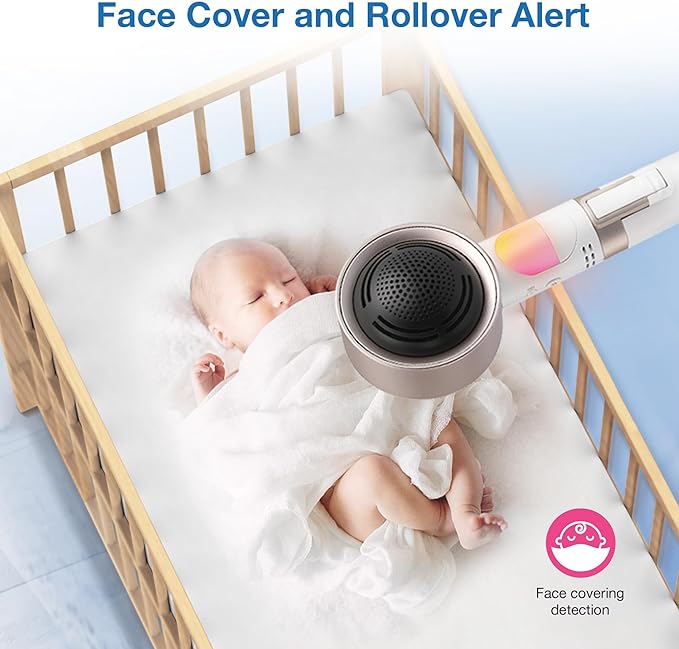 VTech V-Care VC2105 1080p FHD Over-The Crib Mount Smart Baby Monitor 5” 720p LCD Screen,Table Stand,Remote Access,Versatile Placement,Intelligence Detection, Sleep Analysis,18hrs Recording,with WiFi