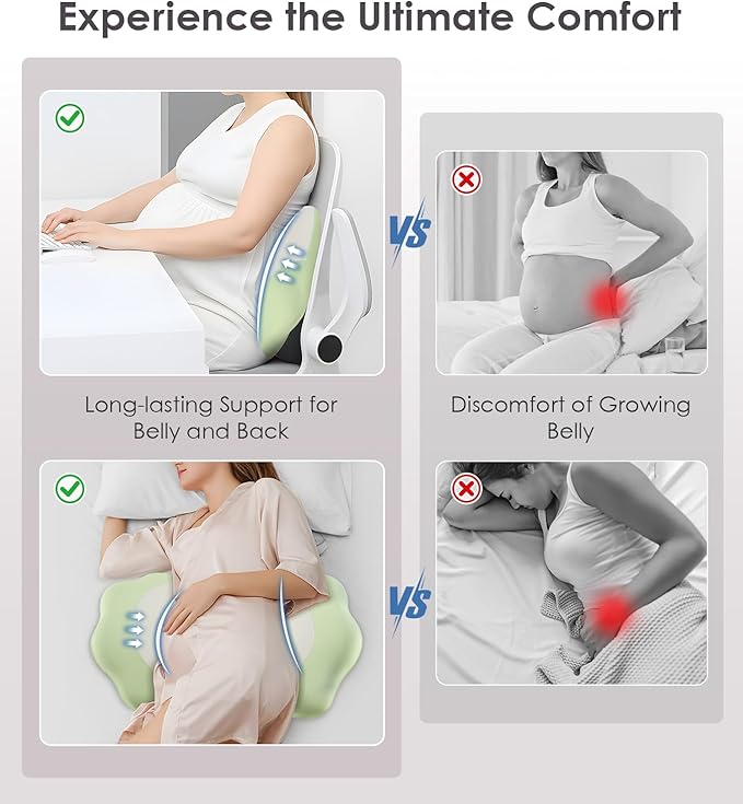 Pregnancy Pillows for Sleeping, Memory Foam Maternity Pillow Support for Back Belly HIPS, Adjustable Travel Wedge Pillow for Pregnant Women, Side Sleeping Pregnant Pillows with Cooling Pillowcase