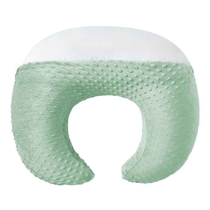 Nursing Pillow with Nursing Pillow Cover for Breastfeeding Moms, Extra Large Ultra-Soft Breastfeeding Pillows for Infant Newborn Baby Boy Girl (Green)