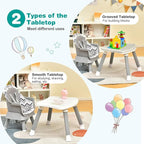 BABY JOY Baby High Chair, 8 in 1 Convertible Highchair for Babies & Toddlers | Booster Seat | Table and Chair Set | Building Block Table | Toddler Chair with Safety Harness, Removable Tray (Chevron)