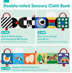 hahaland Baby Toys 0-6 Months - High Contrast Newborn Toys - Baby Tummy Time Books 0-6 Months with Crinkle, Squeaky Sounds, Touch Feel, Visual Stimulation