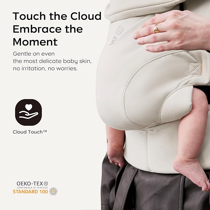 Bc Babycare CocoonGo Baby Carrier – CloudTouch Soft & Ergonomic Baby Carrier for 7–44 lbs | Easy to Wear, Adjustable Fit, Travel-Ready, Machine Washable (Black)