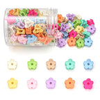 Small Flower Hair Clips 100PCS, Mini Hair Clips Baby Claw Clips Cute Jaw Clips Hair Pins Hair Barrettes Toddler Hair Accessories for Women Girls Kids Teens, Colorful