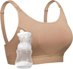 Momcozy Hands Free Pumping Bra, Adjustable Breast-Pumps Holding and Nursing Bra, Pumping & Nursing Bra in One
