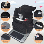 Baby Diaper Bag Backpack, Multifunction Baby Bag for Mom Dad, Large Capacity Diaper Backpack with Changing Pad Stylish Pañaleras para Bebe Stroller Straps, Newborn Baby Essentials Must Haves for Women