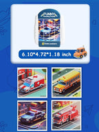 16-Piece Rotating Puzzles for Kids 4-6, Toddlers Puzzles 3-4, Road Trip, Airplane Activities Game, Travel Toys - Brain Teaser, Fine Motor Skills - Birthday Gifts Boys Girls - Special Vehicle