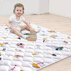 High-Density Foam Baby Play Mat, 47x47 Inches Thicken One-Piece Comfortable and Soft Playmat, Non Slip Machine Washable Floor Mat for Infants, Tapete para Bebes,Toddlers