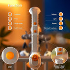 TUMAMA Baby Crib Mobile, High Contrast Baby Crib Toy with Projection Night Light, Music and White Noise, Soft Plush Animal Black and White Hanging Toy for Infant 0 3 6 9 Months Newborn Gift