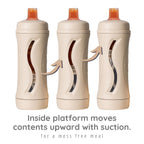 Subo Baby Food Bottle Starter Set | No Mess Baby Toddler Self Feeder | Squeeze Free Design for Purees, Smoothies, Yogurt, Oatmeal, or Thickened Liquids | Reusable Silicone Washable Cup (Oatmeal)