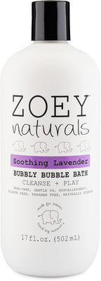 Zoey Naturals - Soothing Lavender Bubble Bath for Kids & Babies, Tear-Free Moisturizing Toddler Soap with Aloe & Avocado Oil for Calm Experience - Made in USA, 17 oz