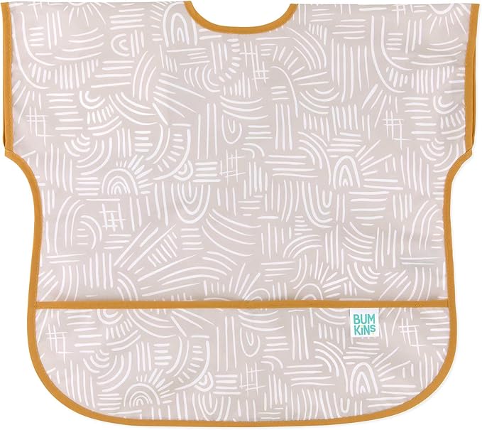 Bumkins Bibs - Toddler Bibs, Waterproof, Large for 1-3 Years, Short Sleeve
