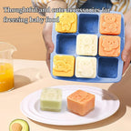 Baby Food Maker Mini Cute and Small Food Processor Puree Blender Grinder Chopper with 2 Glass Bowls(0.6L+0.3L) 8 Blades Electric (Without Battery) -2 Bowls