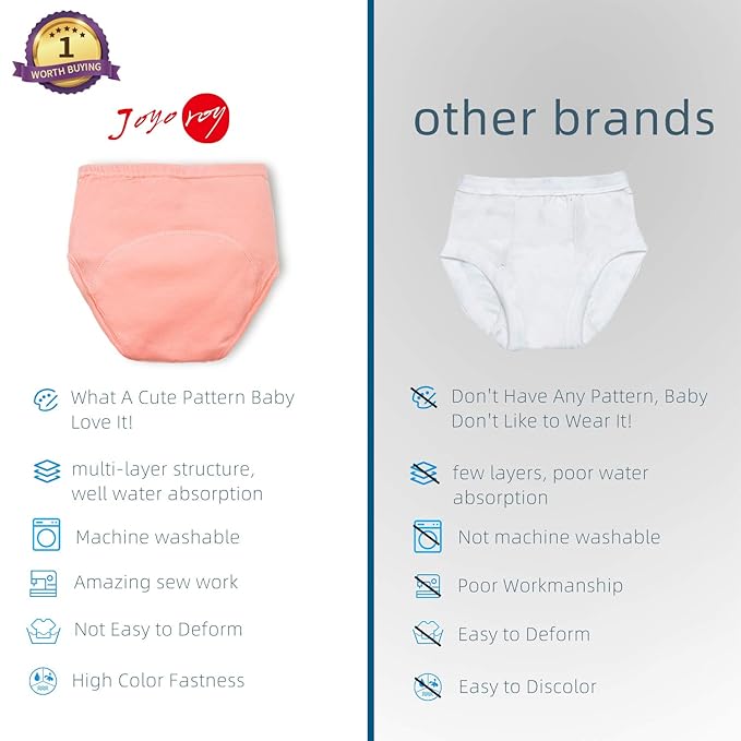 Joyo roy 4T Underwear Boys Training Pants 3T-4T Girl Panties Toddler Girl Underwear 4T Toddler Panties 4T Cotton Training Pants For Toddlers Potty Training Underwear For Girls
