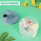 Accmor Baby Formula Dispenser On The Go, Non-Spill Rotating Four-Compartment Formula Container to Go, Milk Powder Kids Snack Container for Infant Toddler Travel Outdoor, Blue, 2 Pack