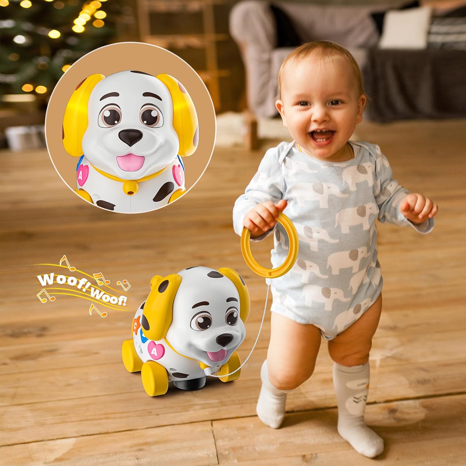 Musical Baby Toys 6-12 Month, 1st First Birthday Gift for 1 Year Old Boys Girls, Crawling & Walking Puppy Toy 6 7 8 9 10 12-18 Month Old Bilingual Learning Developmental Toy for Baby Boy Girl Age 1-2