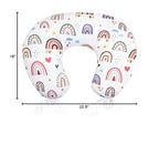 Rainbow Nursing Pillow Cover, Breastfeeding Pillow Slipcover for Baby Girls/Boys, Soft Snug Fits On Newborn Feeding Pillow Case