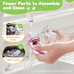 Bear Baby Fruit Food Feeder & Mini Freezer Nibble Tray Combo, 2 Pack Breastmilk Popsicle Molds for Baby Teething Relief, BPA Free Silicone Feeder for Safe Infant Self Feeding, Dishwasher Safe