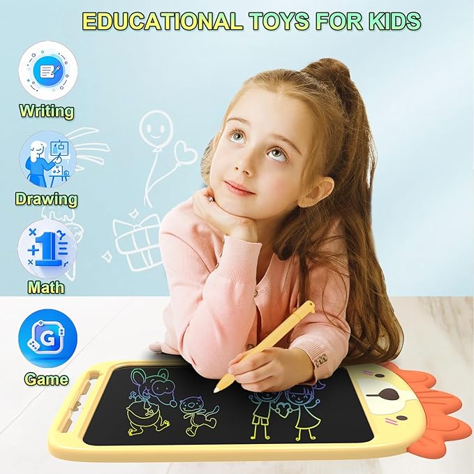 10 Inch LCD Writing Tablet, Erasable Doodle Board Toy, Cute Lion Drawing Pad for Kids Ages 2-6 - Educational Christmas Birthday Gift (Lion)