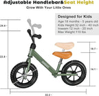 Toddler Balance Bike Toys for 2 to 5 Year Old Girls Boys Adjustable Seat and Handlebar No-Pedal Training Bike Best Gifts for Kids