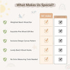 Growth Chart for Wall 7 Ft Height Chart with Keepsake Box & Hook Waterproof Canvas Measure Wall Ruler Removable Neutral Nursery Wall Decor for Baby Kids Toddlers