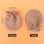 BQUBO Newborn Infant Toddler Mittens No Scratch Cotton Elastic Wrist Gloves Hypoallergenic for 0-6 Months Baby Boys Girls