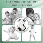 Baby Walker Head Protector Backpack Wear,Toddler Adjustable Baby Head Protection Backpack for Safety Baby Learning Walking Crawling (White Cow)