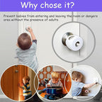 Child Proof Door Knob Covers, 4Pack Door Knob Safety Cover for Kids, Door Locks for Kids Safety, Toddler Door Knob Cover