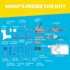 Green Science - Hybrid Solar Power Water Pump - Dual Power STEM Toys Educational Kit for Kids - Solar and Battery Operated Pumping System - Solar Robot - DIY Science Experiment Toy for Learning & Fun