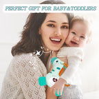 Baby Musical Activity Soft Toys with Sound & Light, Sensory Toys for Infant Developmental with Teether, Rattle and Textures, Soft Plush Toy for Newborn Gift 6 to 12 Months (Giraffe)