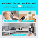 HubiBaby No-Touch Infrared Thermometer for Adults, Accurate Digital Forehead Thermometer, Large LED Display, Fever Alarm, 2 in 1 Forehead & Object Thermometer