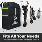 V VOLKGO Stroller Bag for Airplane, Large Cover for Airtravel, Jogger & Umbrella Stroller Cover for Travel - Fits Most Sizes, Gate Check Bag, Heavy Duty Durable Infant carrier covers for Air Travel
