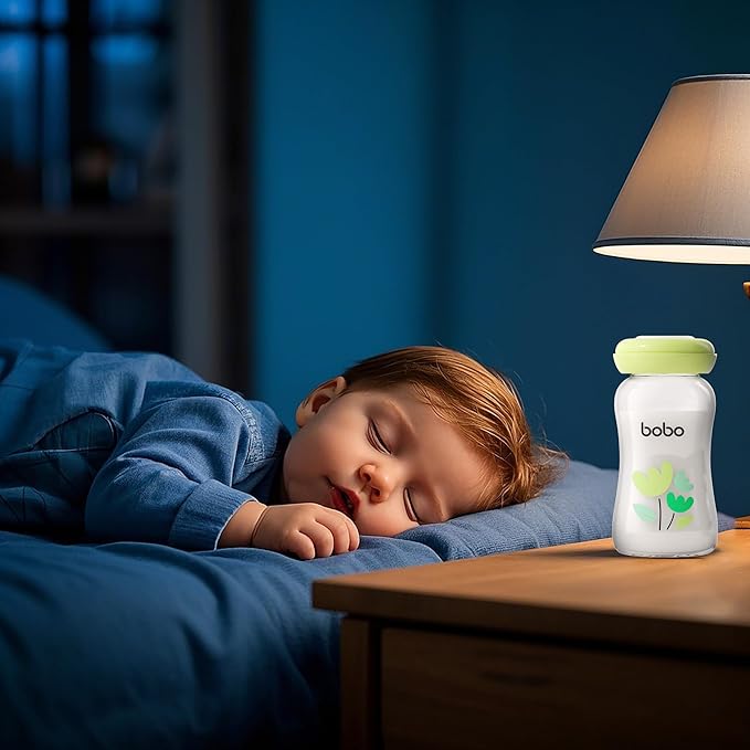 YOHKOH Breast Milk Storage Bottles - Wide Neck Glass Breastmilk Storage Bottles with Lids, BPA-Free (Green, 5.4oz (Pack of 6))