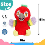 Cuteoy Talking Parrot Repeat What You Say Musical Stuffed Animal Shaking Singing Plush Toy Electric Interactive Animated Plushies for Kids Girls Boys Birthday