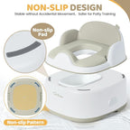 Orzbow 3-in-1 Potty Training Toilet, Detachable Baby Potty, As Toddler Toilet Seat, Chair, Step Stool for Boys & Girls 18+ Months, Potty Training Seat with Splash Guard, Lid, Easy Clean, Brown
