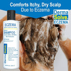 Eczema Shampoo & Conditioner (Combo Pack) - Flare Control Scalp & flake Relief Therapy that Protects, Moisturizes, and Repairs Skin by DermaSolve - Kids & Adults - Steroid Free