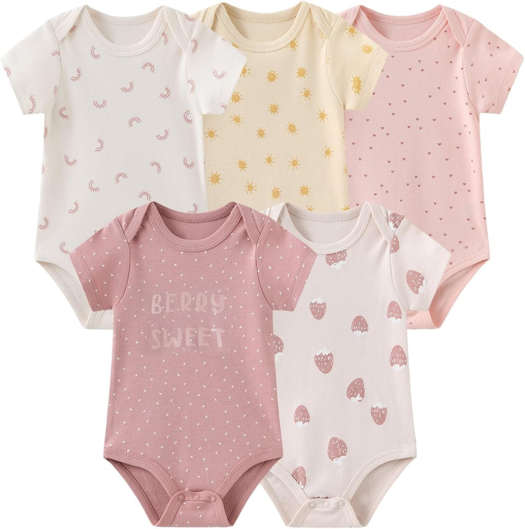 Unisex Baby Boy Girl Bodysuits Sets 20 Pack Cotton Casual New Born Clothes Comfort Infant Outfit Essentials