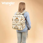 Wrangler Diaper Bag Backpacks Western Backpack Purses Multi-function Baby Bags for Mom with Waterproof Changing Pad & Pacifier Case