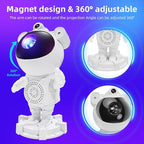 Astronaut Galaxy Projector-Star Projector,Bluetooth Speaker,White Noise, Star and Moon Galaxy Lights for Bedroom with Timer and Remote, Nebula Night Light 360° Adjustable, Starry Space Ceiling Lamp