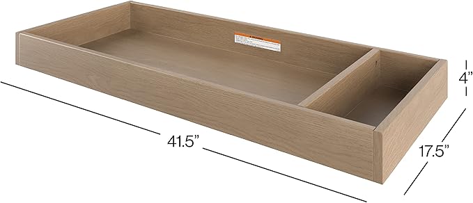 Child Craft Universal Changing Table Topper, Convert Dresser into a Changing Table Surface, Securely Attaches, Non-Toxic, Baby Safe Finish (Nutmeg)