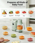 Bear Baby Food Maker with Two Layer Steam Baskets, Multifunction Baby Food Processor Steamer Puree Blender, Baby Food Mill with Bottle Warming Sterili-zing Auto Cleaning Function, BPA-Free