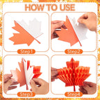 Happy Fall Party Decorations, with Pre-strung Pumpkin Banners and Hanging Swirls, Thanksgiving Hanging Decorations, Autumn Pumpkin Decorations for Home Indoor Fall Thanksgiving Party